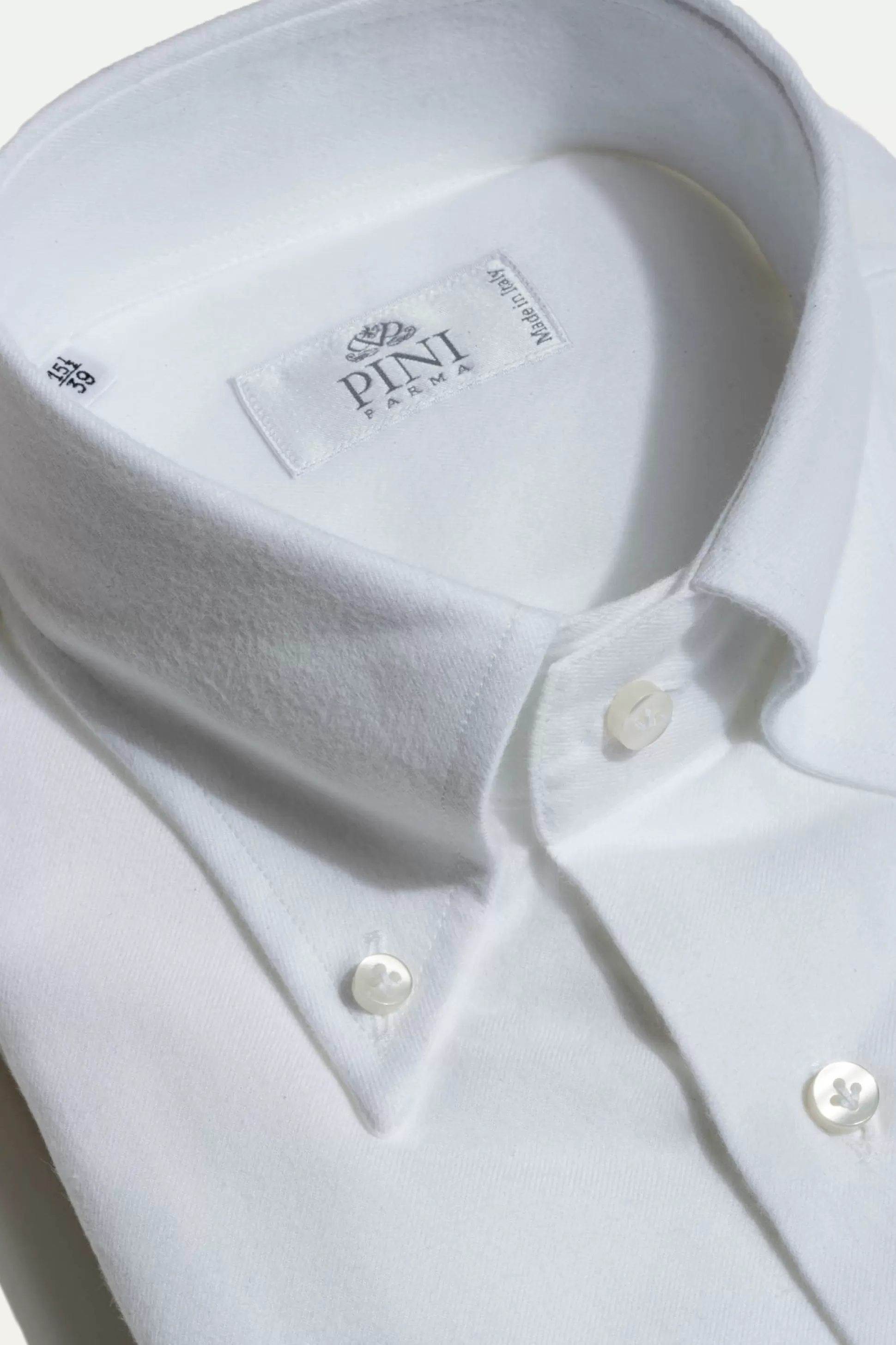 White Soft Touch Button Down Shirt - Made In Italy | Pini Parma Cheap